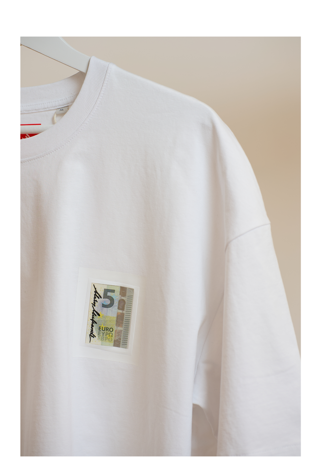 T-Shirt Reverse - Billet 5€ Authentifié - Édition Numérotée - Blanc