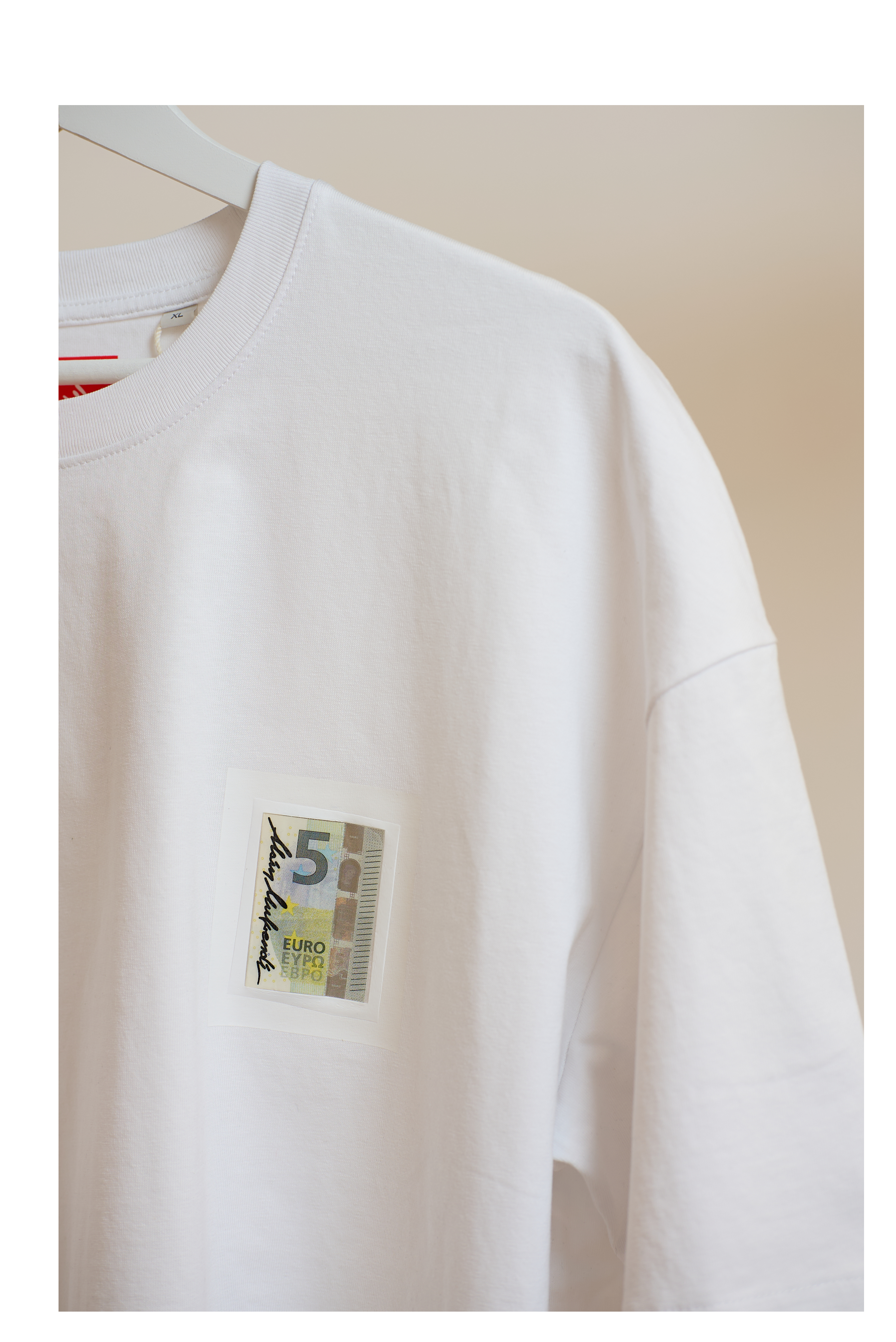 T-Shirt Reverse - Billet 5€ Authentifié - Édition Numérotée - Blanc