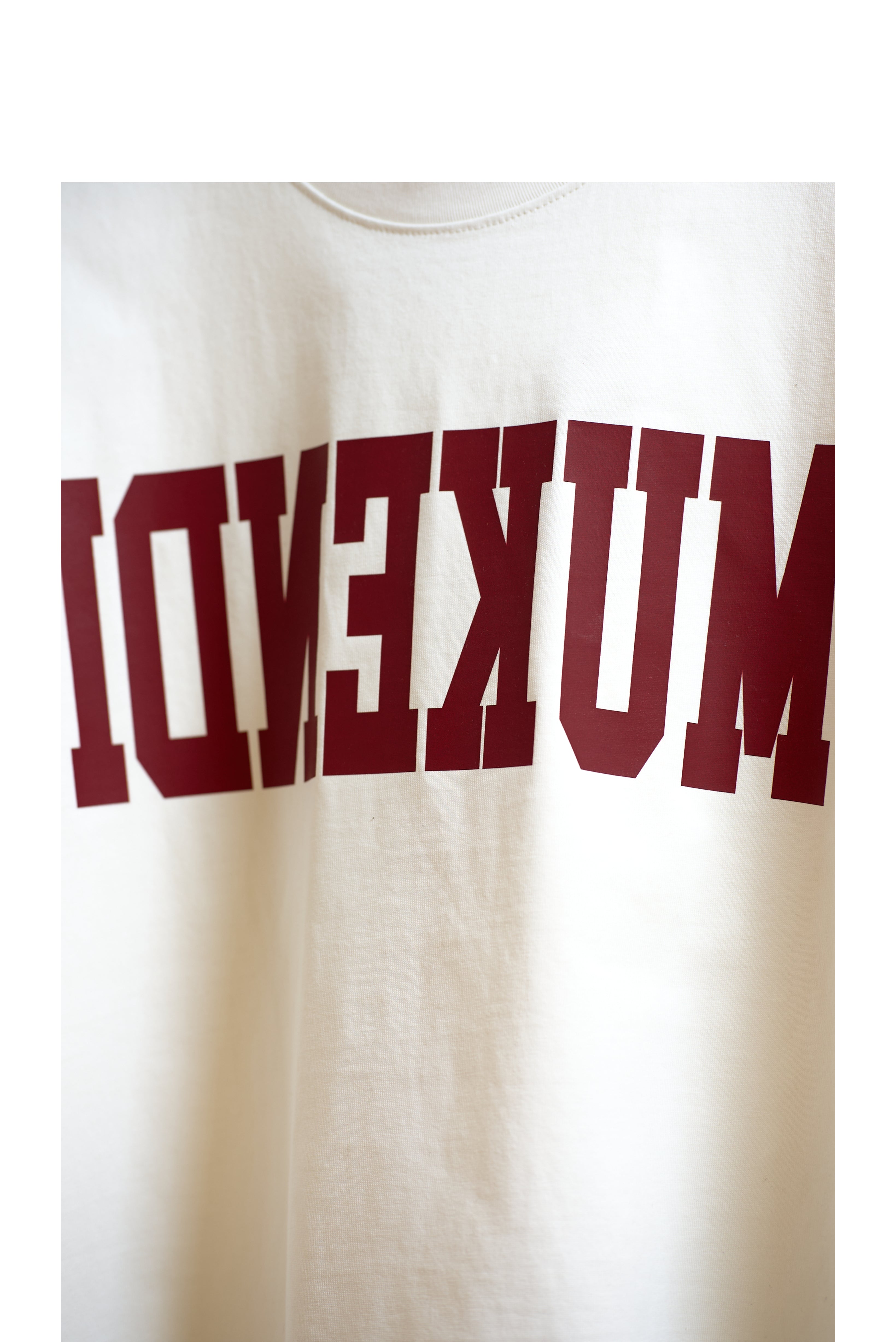 T-Shirt Reverse - Édition Limitée - Blanc Cassé / Bordeaux