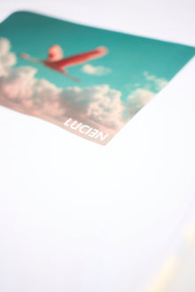 T-Shirt « Cumulus » Oversize blanc imprimé flamant rose - LUCIƎN