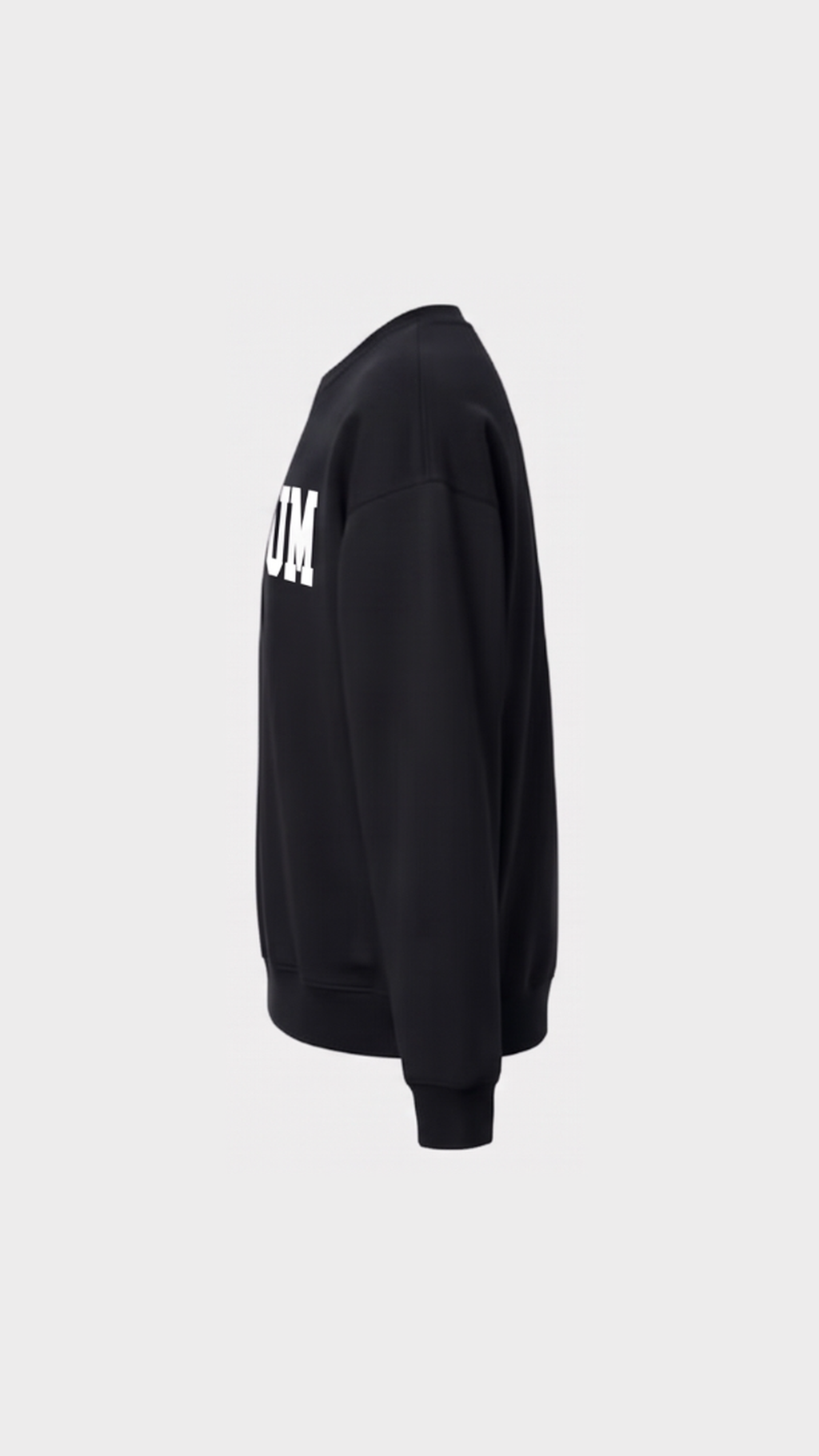 Sweatshirt Reverse Noir / Blanc – vue de profil