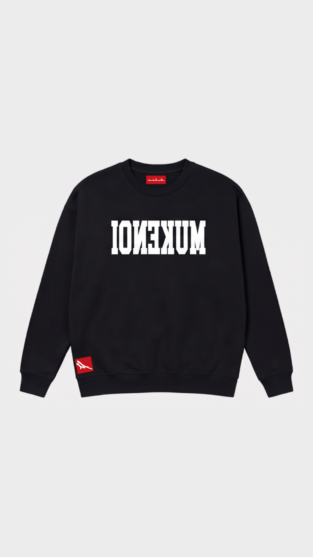 Sweatshirt Reverse Noir / Blanc – vue de face