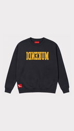 Sweatshirt Reverse Noir / Jaune – vue de face