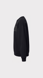 Sweatshirt Reverse Noir / Noir – vue de profil