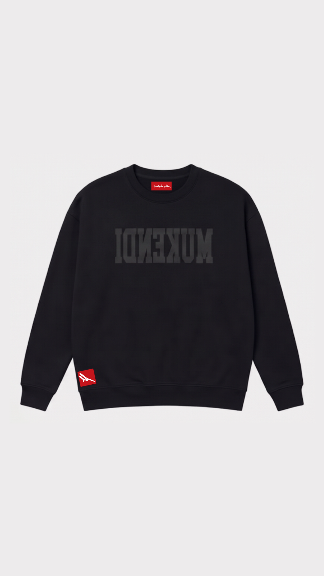 Sweatshirt Reverse Noir / Noir – vue de face