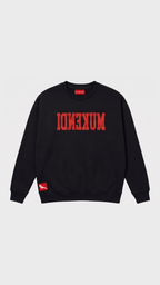 Sweatshirt Reverse Noir / Rouge – vue de face