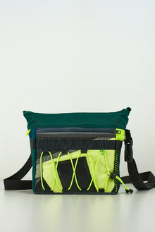 Sacoche « Chlorophylle » Crossbody vert & jaune fluo - Arrête  tes sacs by Mesk