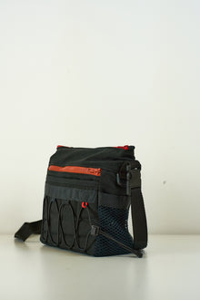 Sacoche « Braise »  Crossbody noir &amp; rouge  - Arrête  tes sacs by Mesk