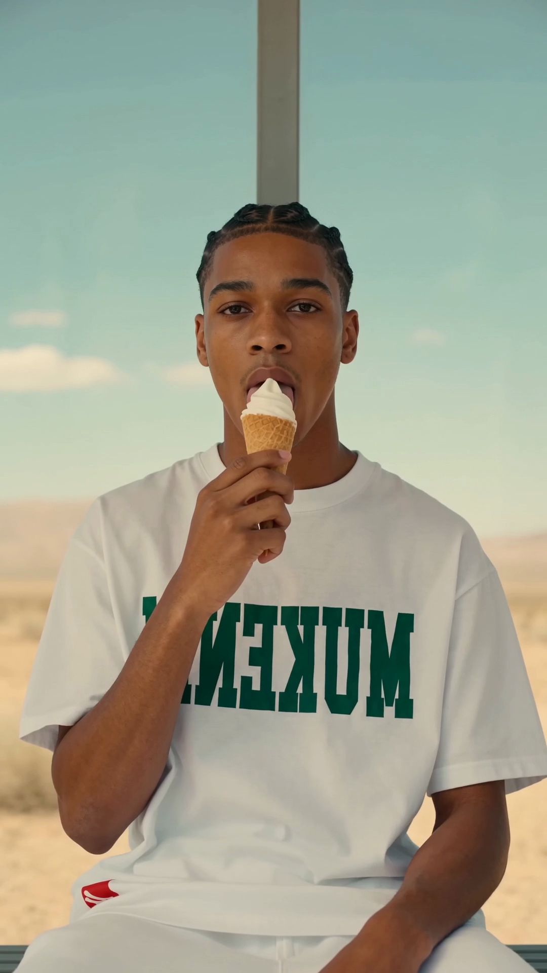 Reverse T-Shirt - Gelimiteerde Editie - Wit / Groen